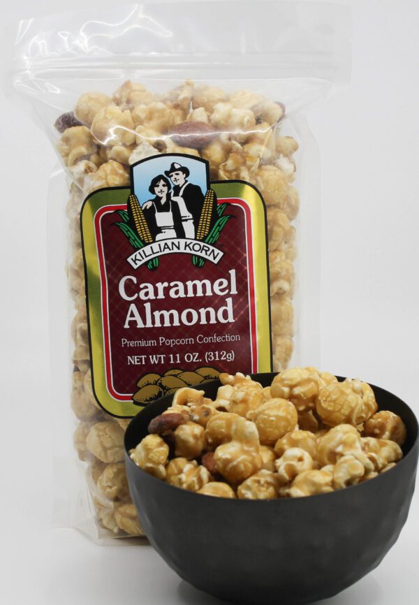 Caramel Almond flavored popcorn
