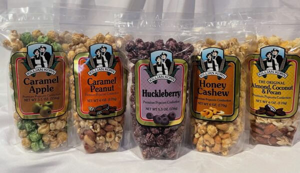 Different flavors of Premium Popcorn Confection by Killian Korn